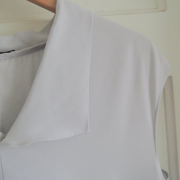 MM. LaFleur Light Gray Mist Huston 2.0 Sleeveless Blouse M - Picture 7 of 10